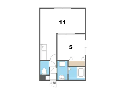 エルム文京町(1LDK/2階)の間取り写真