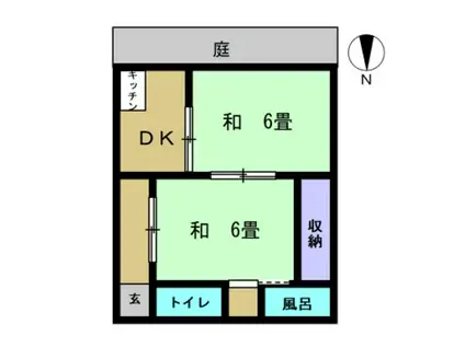 森西アパート(2DK/1階)の間取り写真