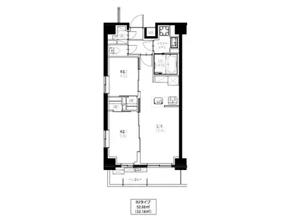 S-RESIDENCE東浦和AGUA(2LDK/6階)の間取り写真