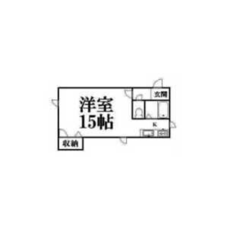 ハイツエルム(1K/2階)の間取り写真