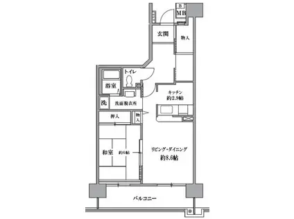 TS GARDEN 清瀬(1LDK/1階)の間取り写真