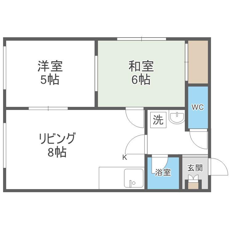 ラフォーレ41(2LDK/4階)の間取り写真