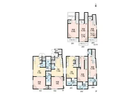 ライブリー三軒茶屋(1DK/1階)の間取り写真