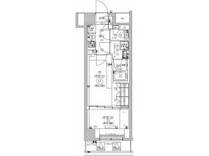 GENOVIA北池袋SKYGARDEN(2K/1階)の間取り写真