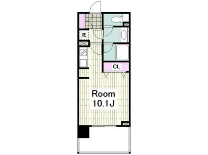 ドゥーエ横濱台町(ワンルーム/8階)の間取り写真