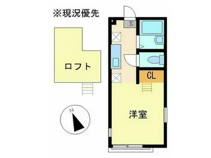 ハーミットクラブハウス 中野島(ワンルーム/2階)の間取り写真