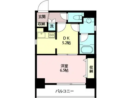 エスティメゾン神田(1DK/10階)の間取り写真