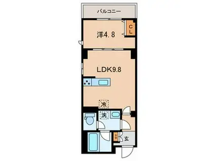 カーザ・ブランカ北斎(1LDK/2階)の間取り写真