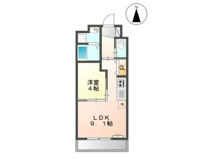 ビオラ・宮町(1LDK/1階)の間取り写真