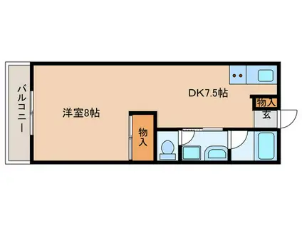 グリーンハイツ横山 (1DK/1階)の間取り写真