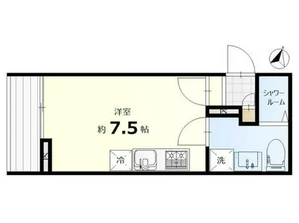 ルナ新中野(ワンルーム/3階)の間取り写真
