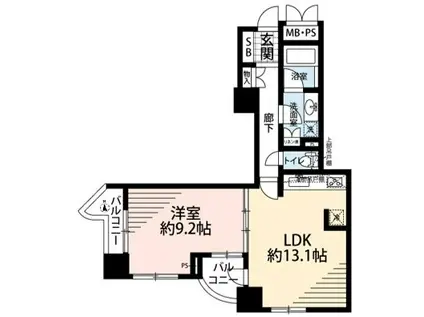 岩本町     リノベーション済(1LDK/3階)の間取り写真
