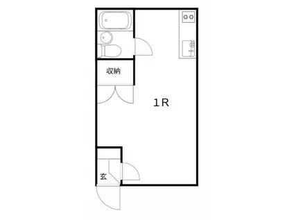 MYROOM 東町(ワンルーム/1階)の間取り写真