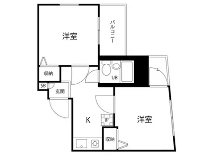 T S GARDEN蓮根II(2K/2階)の間取り写真