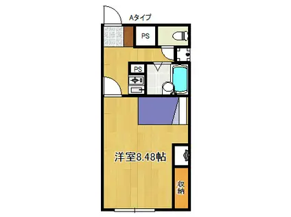 レオパレス中町(1K/2階)の間取り写真