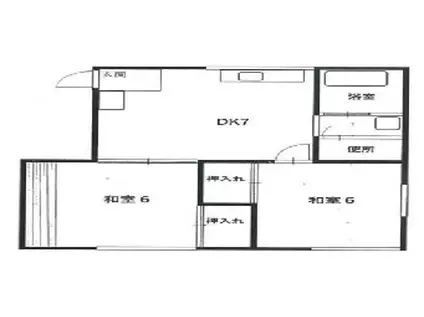 メゾン東陽(2DK/2階)の間取り写真