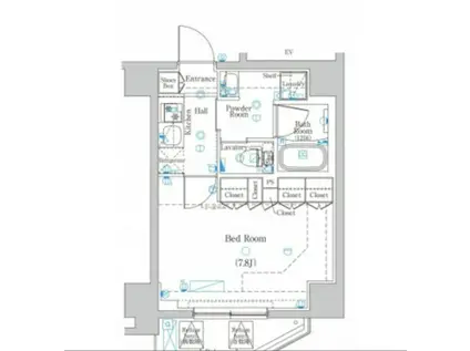 DIPS東十条駅前RESIDENCE(1K/3階)の間取り写真