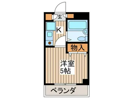 アースカーサ(1K/4階)の間取り写真