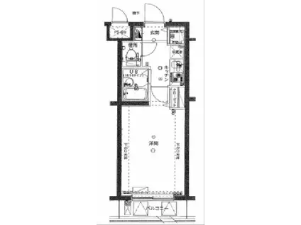 ジェノヴィアヒルズ西馬込ヴェルテ(1K/3階)の間取り写真