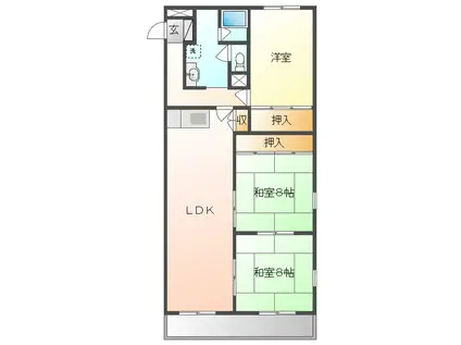 プレジデント後楽園(3LDK/6階)の間取り写真