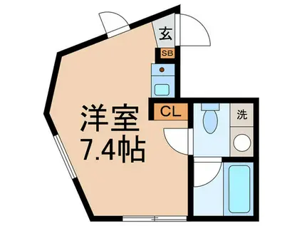 HJ PLACE 新宿早稲田(ワンルーム/3階)の間取り写真