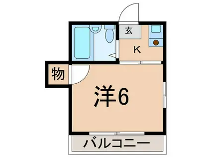 オークソーヨ(1K/2階)の間取り写真