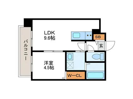PRIME URBAN北11条 プライムアーバン北11条(1LDK/10階)の間取り写真