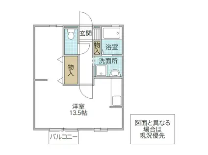 コーポカメリア(ワンルーム/2階)の間取り写真