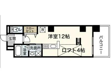 YSKBLD(ワンルーム/6階)の間取り写真