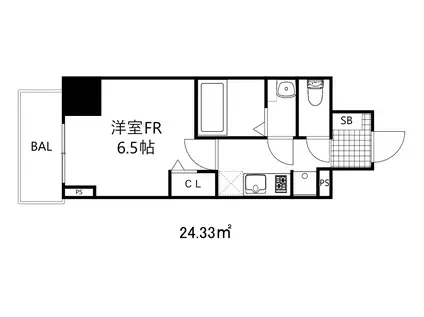 CREST TAPP DITA 神戸西パークフロント(1K/9階)の間取り写真