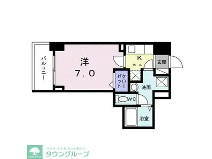 シエスタ キー(1K/3階)の間取り写真