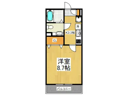 ORVIETO(1K/1階)の間取り写真