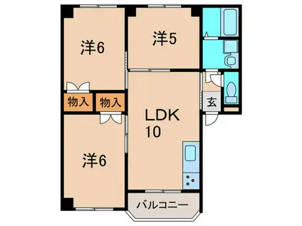 マノワール(3LDK/1階)の間取り写真