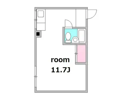 福山ビル(ワンルーム/3階)の間取り写真