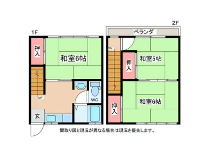 清伸コーポ(3K/1階)の間取り写真