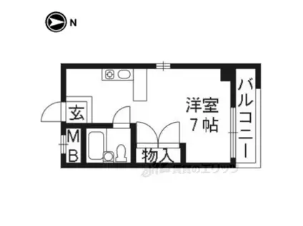 HERSEDOR(ワンルーム/2階)の間取り写真