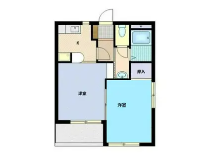 東マンションII(2K/3階)の間取り写真