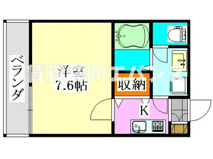 ソレイユプレジール(1K/2階)の間取り写真