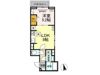 前野町1丁目PJ(1LDK/1階)の間取り写真