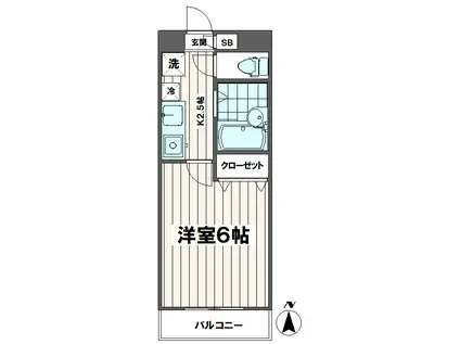 クラッシアレジデンス池袋(1K/4階)の間取り写真