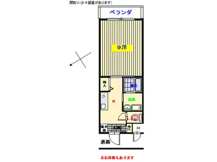 コートM&FH A棟(1K/1階)の間取り写真