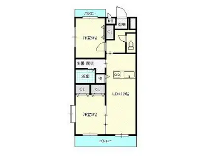 ジェイタウン(2LDK/1階)の間取り写真