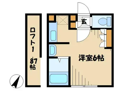 ルロジェ(1K/1階)の間取り写真