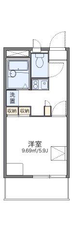 レオパレスFLORAII(1K/3階)の間取り写真