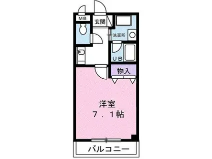 シエロ・ベージョ(1K/2階)の間取り写真