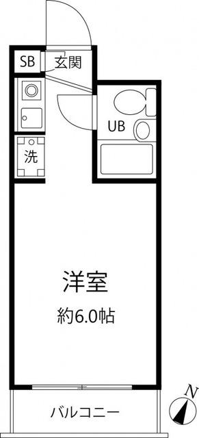 エムズフォレスト(ワンルーム/1階)の間取り写真