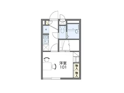 市沢迎賓館I(1K/1階)の間取り写真