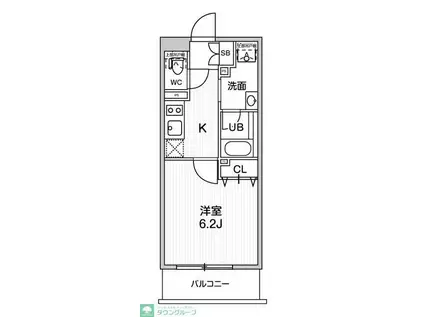 THE PALMS与野(1K/10階)の間取り写真