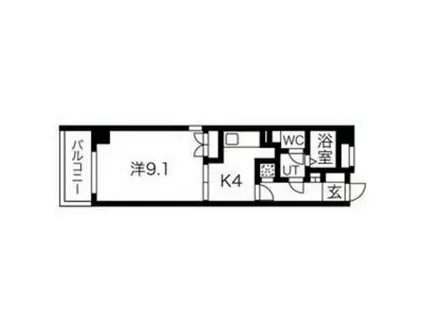 ネオ青山(1K/2階)の間取り写真