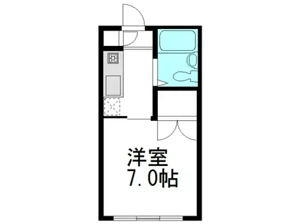 スペースW(1K/1階)の間取り写真